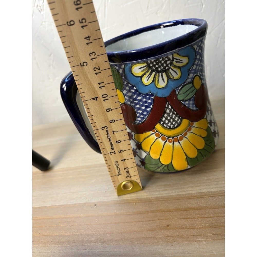 Handcrafted Artisian Talavera Mexican Pottery Signed Vibrant Colors Festival - Picture 11 of 12